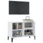 Preview: TV-Schrank mit Metallbeinen Weiß 69,5x30x50cm