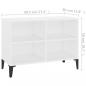 Preview: TV-Schrank mit Metallbeinen Weiß 69,5x30x50cm