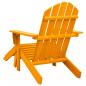 Preview: Adirondack-Gartenstuhl mit Fußteil Massivholz Tanne Orange