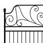 Preview: Bettgestell Schwarz Metall 140x200 cm