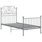 Preview: Bettgestell Grau Metall 100x200 cm