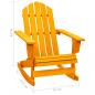 Preview: Adirondack-Schaukelstuhl Massivholz Tanne Orange