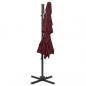 Preview: Sonnenschirm mit Aluminium-Mast 4-lagig Bordeauxrot 250x250 cm
