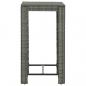 Preview: 3-tlg. Garten-Bar-Set mit Armlehnen Poly Rattan Grau