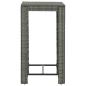 Preview: 3-tlg. Garten-Bar-Set mit Armlehnen Poly Rattan Grau