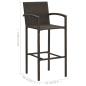 Preview: 5-tlg. Garten-Bar-Set mit Armlehnen Poly Rattan Braun