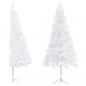 Preview: Künstlicher Eck-Weihnachtsbaum Weiß 240 cm PVC