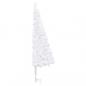 Preview: Künstlicher Eck-Weihnachtsbaum Weiß 240 cm PVC