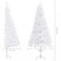 Preview: Künstlicher Eck-Weihnachtsbaum Weiß 240 cm PVC