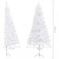 Preview: Künstlicher Eck-Weihnachtsbaum Weiß 240 cm PVC