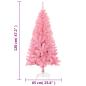 Preview: Künstlicher Weihnachtsbaum mit Ständer Rosa 120 cm PVC