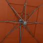 Preview: Sonnenschirm mit Aluminium-Mast 4-lagig Terrakotta 250x250cm
