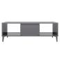 Preview: Couchtisch Hochglanz-Grau 103,5x60x35 cm Holzwerkstoff