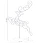 Preview: Weihnachtsdeko LED Rentiere & Schlitten Acryl 260x21x87 cm
