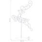 Preview: Weihnachtsdeko LED Rentiere & Schlitten Acryl 260x21x87 cm