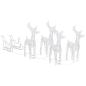 Preview: Weihnachtsdekoration Rentiere & Schlitten 280x28x55 cm Acryl