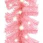 Preview: Weihnachtsgirlande mit LED 5 m Rosa