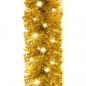 Preview: Weihnachtsgirlande mit LED 5 m Golden