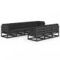 Preview: 8-tlg. Garten-Lounge-Set mit Kissen Schwarz Massivholz Kiefer