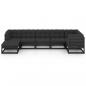 Preview: 7-tlg. Garten-Lounge-Set mit Kissen Massivholz Kiefer