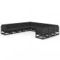 Preview: ARDEBO.de - 11-tlg. Garten-Lounge-Set mit Kissen Schwarz Kiefer Massivholz