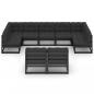 Preview: 9-tlg. Garten-Lounge-Set mit Kissen Schwarz Massivholz Kiefer