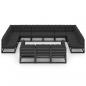 Preview: 13-tlg. Garten-Lounge-Set mit Kissen Schwarz Massivholz Kiefer