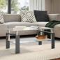 Preview: ARDEBO.de - Couchtisch Schwarz Transparent 95x55x40 cm Hartglas