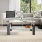 Preview: Couchtisch Schwarz Transparent 95x55x40 cm Hartglas