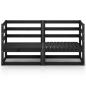 Preview: Gartensofa 2-Sitzer Schwarz Massivholz Kiefer