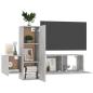 Preview: 3-tlg. TV-Schrank-Set Betongrau Holzwerkstoff