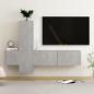 Preview: ARDEBO.de - 3-tlg. TV-Schrank-Set Betongrau Holzwerkstoff
