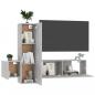 Preview: 3-tlg. TV-Schrank-Set Betongrau Holzwerkstoff