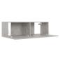 Preview: 3-tlg. TV-Schrank-Set Betongrau Holzwerkstoff