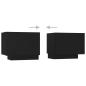 Preview: Nachttisch Schwarz 100x35x40 cm Holzwerkstoff