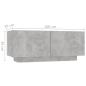 Preview: Nachttisch Betongrau 100x35x40 cm Holzwerkstoff