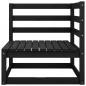 Preview: Garten-Ecksofas 2 Stk. Schwarz Kiefer Massivholz