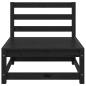 Preview: 3-tlg. Garten-Lounge-Set Schwarz Massivholz Kiefer