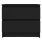 Preview: Nachttische 2 Stk. Schwarz 50x39x43,5 cm Holzwerkstoff