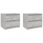 Preview: Nachttische 2 Stk. Betongrau 50x39x43,5 cm Holzwerkstoff