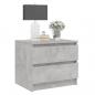 Preview: Nachttische 2 Stk. Betongrau 50x39x43,5 cm Holzwerkstoff