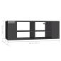 Preview: TV-Wandschrank Hochglanz-Grau 102x35x35 cm Holzwerkstoff