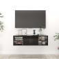 Preview: ARDEBO.de - Wandregal Schwarz 102x30x29 cm Holzwerkstoff