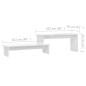 Preview: TV-Schrank Hochglanz-Weiß 180x30x43 cm Holzwerkstoff