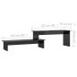 Preview: TV-Schrank Hochglanz-Schwarz 180x30x43 cm Holzwerkstoff