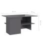 Preview: ARDEBO.de - Couchtisch Hochglanz-Grau 90x60x46,5 cm Holzwerkstoff
