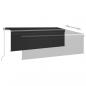 Preview: Markise Manuell Einziehbar mit Rollo 4x3 m Anthrazit