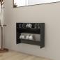 Preview: ARDEBO.de - Wand-Schuhschrank Hochglanz-Schwarz 80x18x60 cm Holzwerkstoff