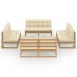 Preview: 8-tlg. Garten-Lounge-Set mit Kissen Kiefer Massivholz