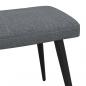 Preview: Relaxsessel mit Hocker Dunkelgrau Stoff